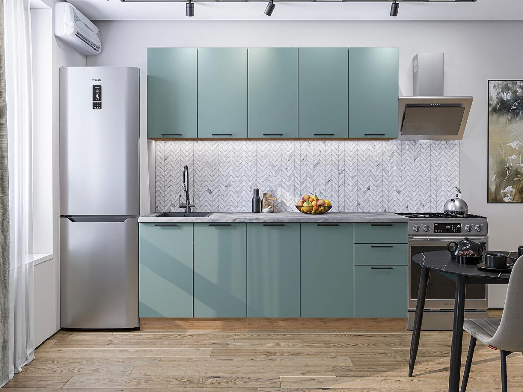 Кухня Флэт-09 Grey-green In 2S