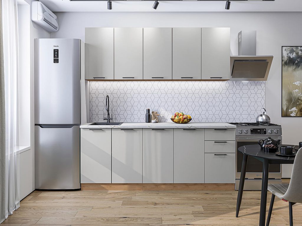 Кухня Флэт-09 Light Grey In 2S