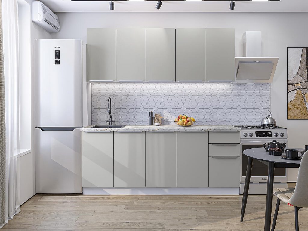 Кухня Фьюжн-11 Silky Light Grey