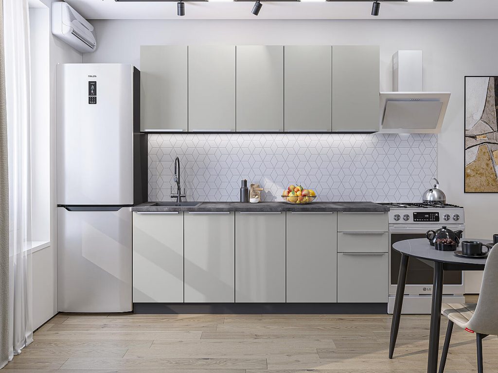 Кухня Фьюжн-11 Silky Light Grey